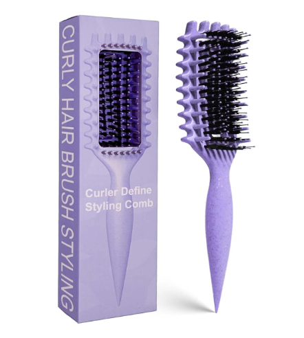 Curly Hair Brush Candybrush Curl Defining Brush for Detangling Shaping and Defining Curls for Women, Men, Wet & Dry Hair