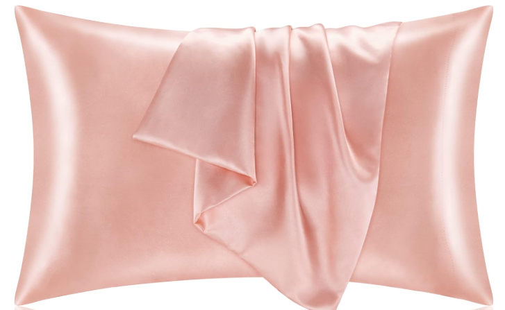 Satin Pillowcase for Hair and Skin, Super Soft and Cooling Similar to Silk Pillow Cases 2 Pack with Envelope Closure, Gift for Women Men(20"x26") Standard Size
