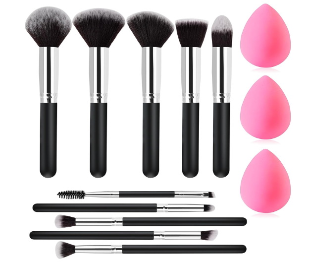 13 Pcs Premium Kit with Foundation Concealer Blush Sponge Professional Beauty Blenders Accessories