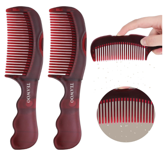 2PCS Anti Dandruff Comb, Scalp Detox Comb for Scalp Build Up, Sweep Dandruff Removal Brush for Hair Care