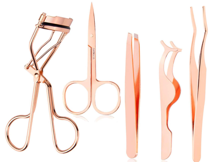 5 Pieces Eyelash Applicator Tool False Eyelashes Applicator Eyebrow Curler Eyebrow Scissors
