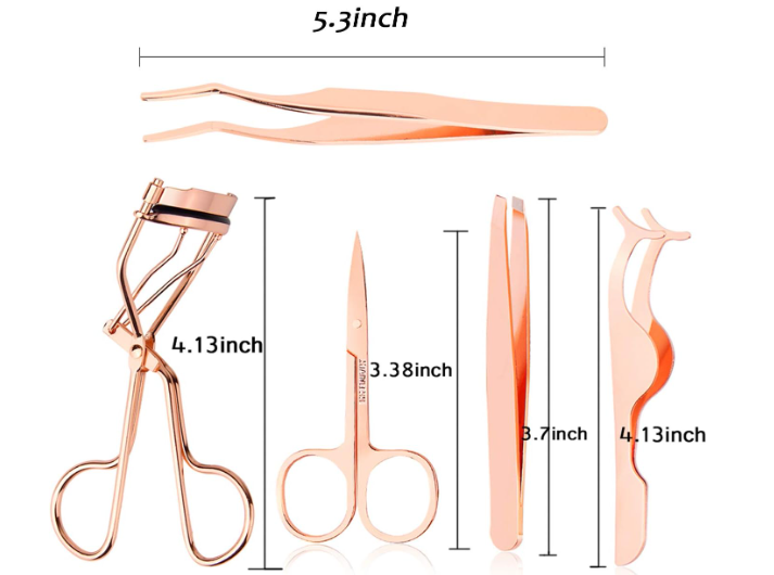 5 Pieces Eyelash Applicator Tool False Eyelashes Applicator Eyebrow Curler Eyebrow Scissors